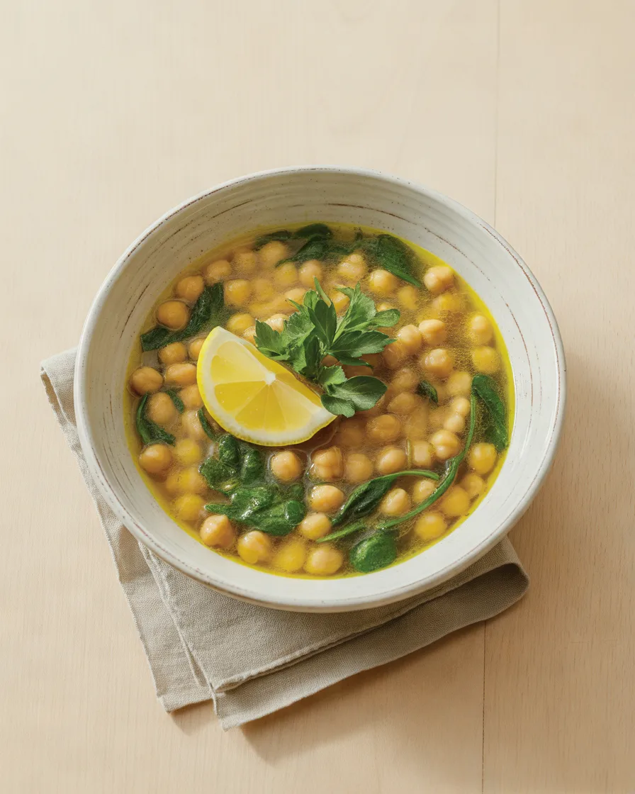 Chickpea-Spinach-and-Lemon-Soup-for-a-Fresh-Mediterranean-Inspired-Meal
