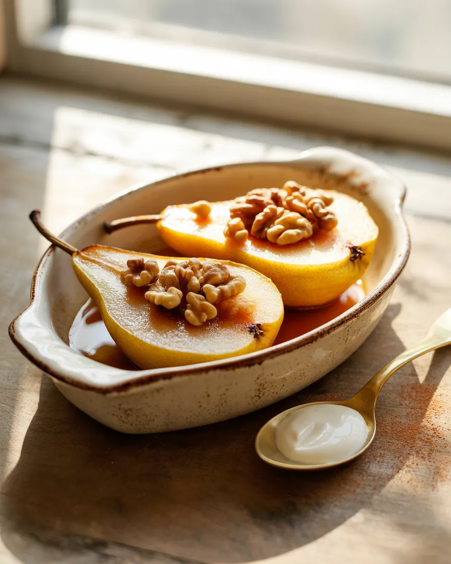 Cinnamon-Baked-Pears-with-Walnuts-–-A-Naturally-Sweet-Warm-Snack