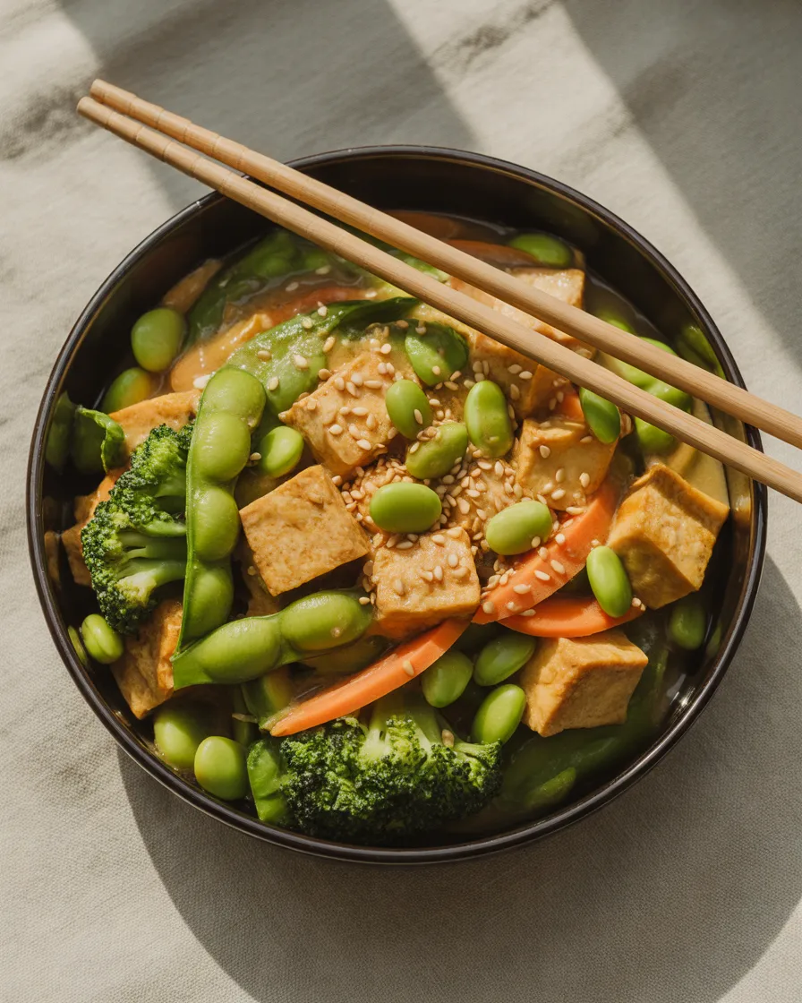 Crispy-Tofu-and-Edamame-Stir-Fry