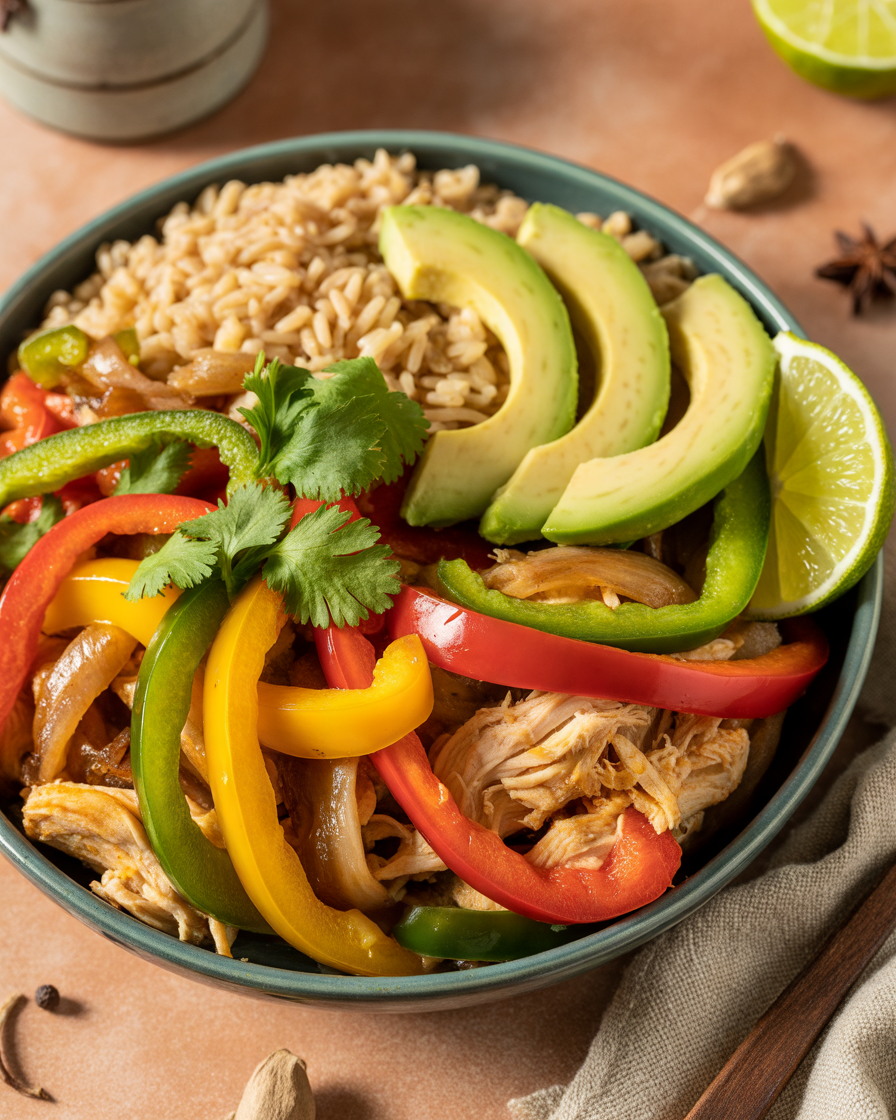 Crockpot-Chicken-Fajita-Bowl-With-Fresh-Mexican-Inspired-Flavors