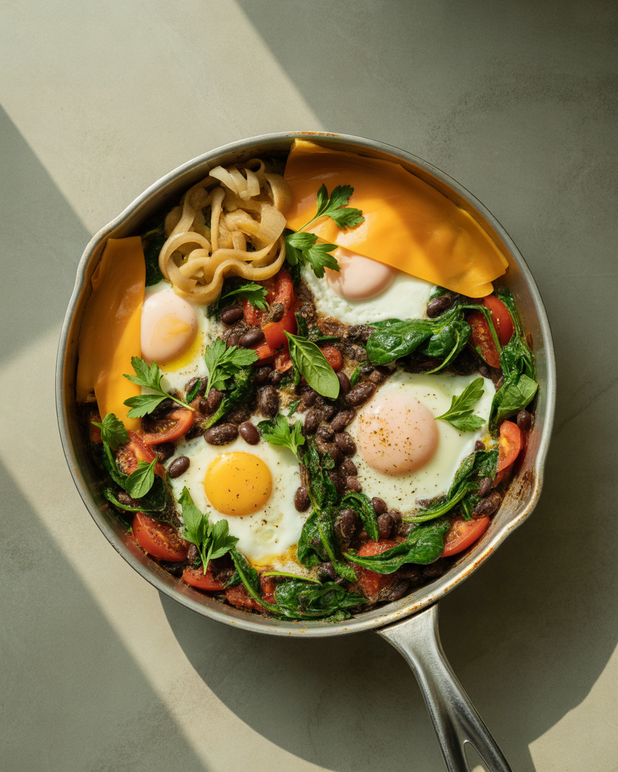 Egg-Black-Bean-and-Cheese-Skillet-–-An-Affordable-High-Protein-Dinner