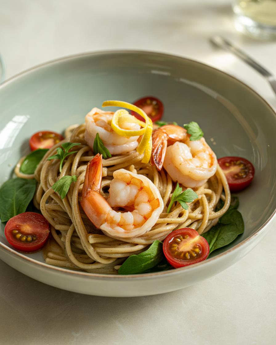 Garlic-Shrimp-and-Whole-Wheat-Pasta-–-A-Restaurant-Style-High-Protein-Dinner