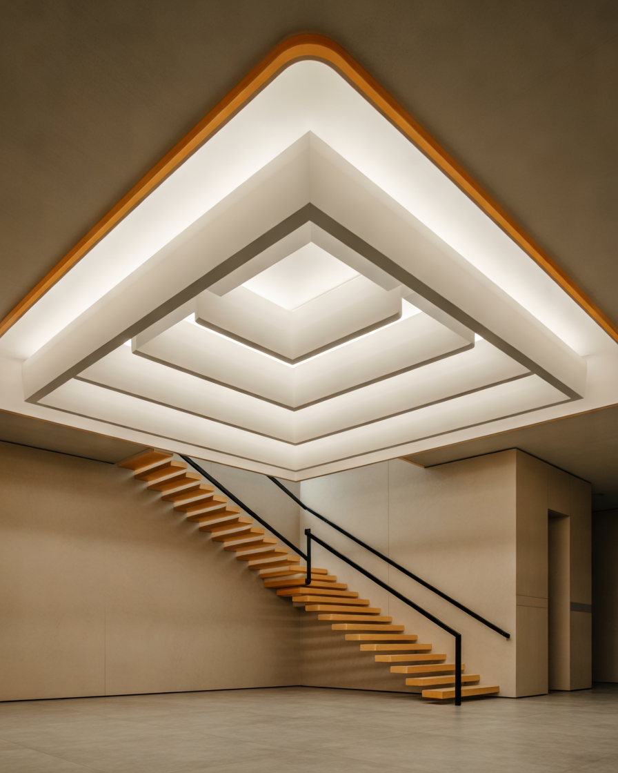 Geometric-Stairs-Ceiling-Design