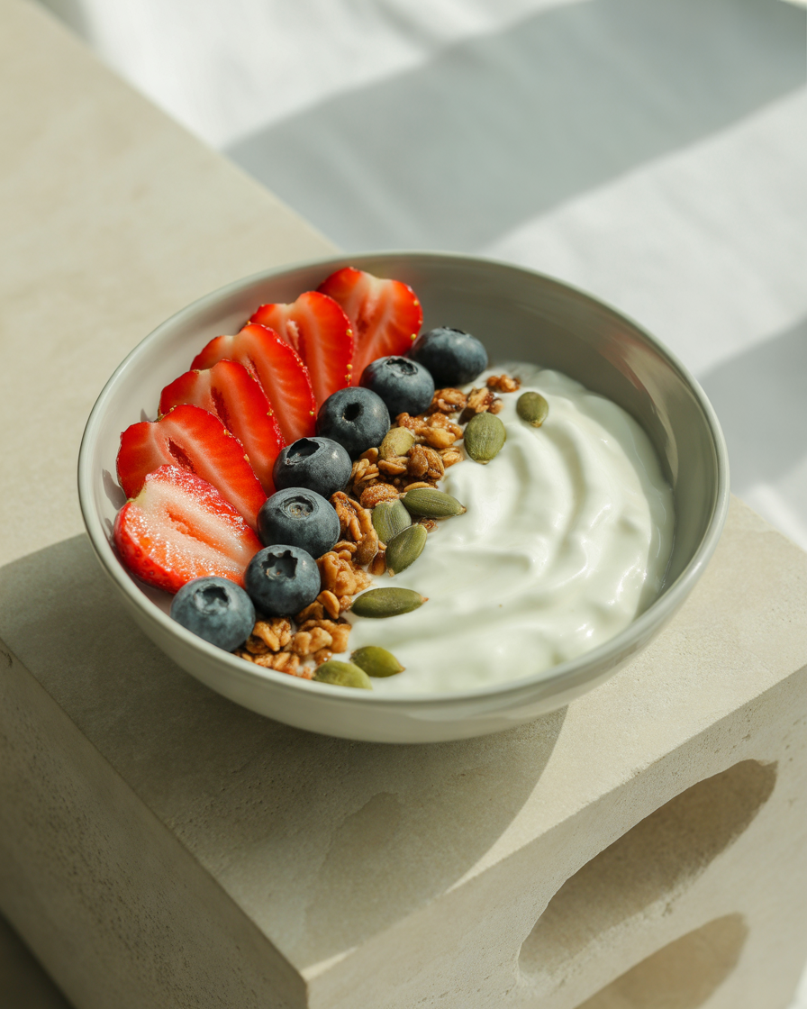 Greek-Yogurt-Berry-and-Granola-Breakfast-Bowl