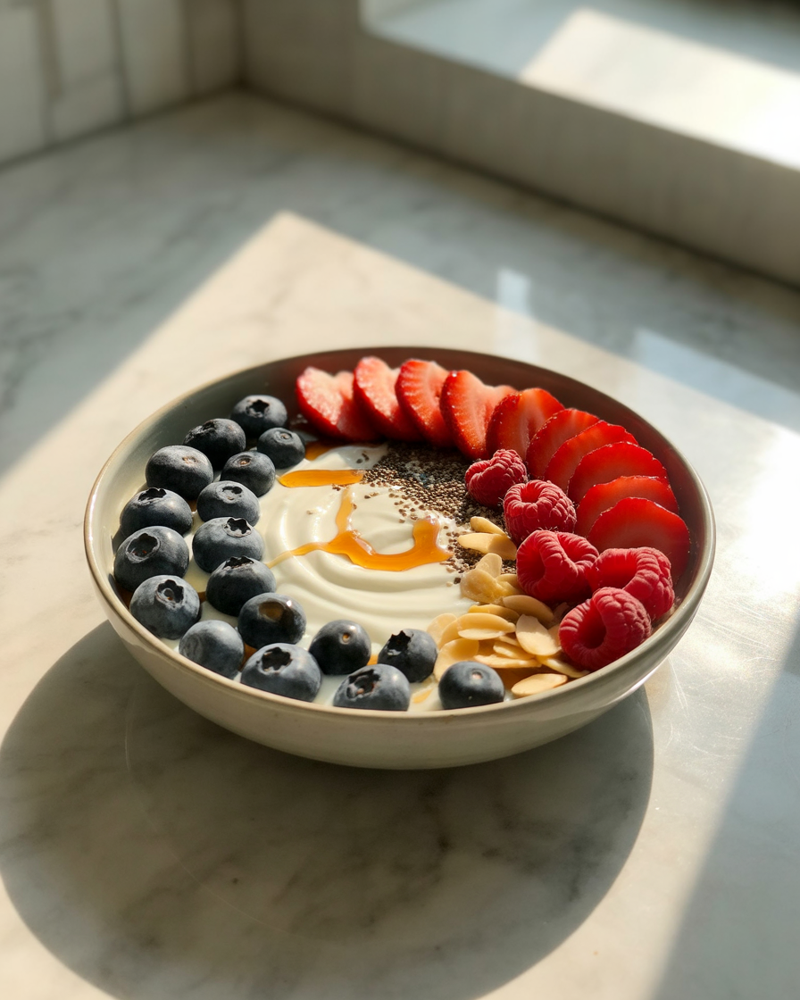 Greek-Yogurt-Protein-Bowl-With-Berries-and-Nuts