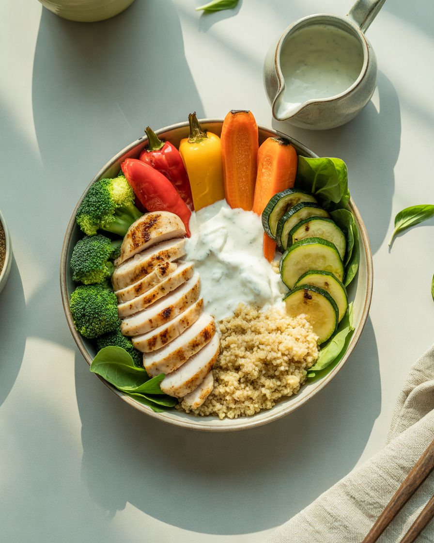 Grilled-Chicken-and-Vegetable-Bowl