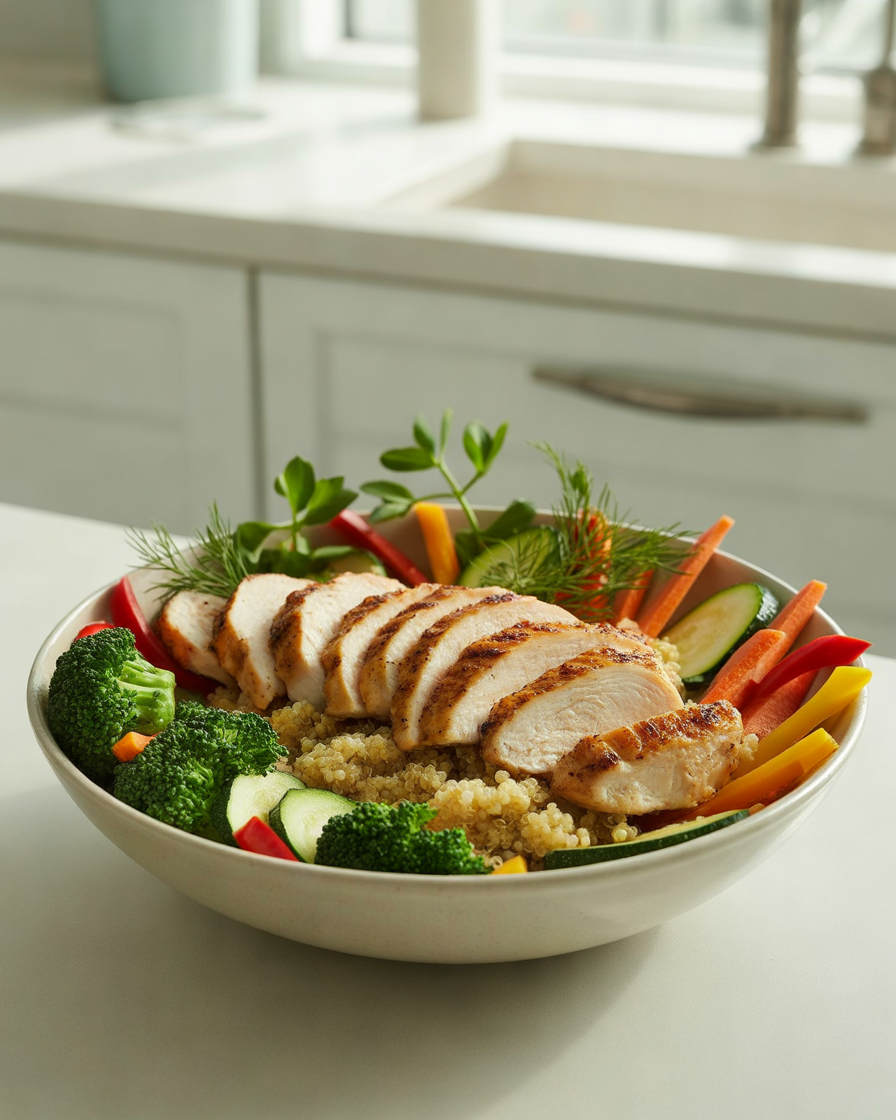 Grilled-Chicken-and-Vegetable-Quinoa-Bowl