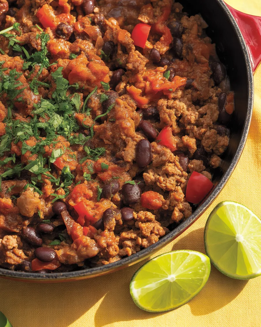 Ground-Turkey-and-Black-Bean-Skillet
