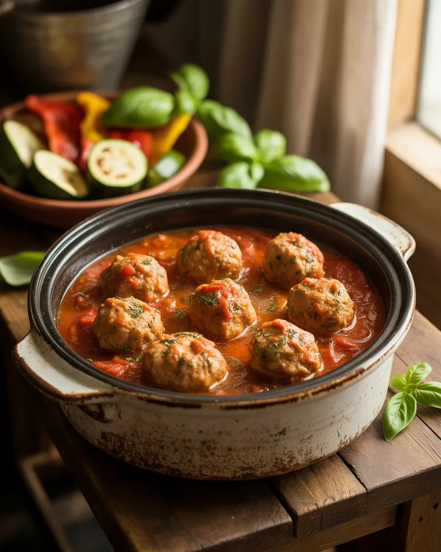 Healthy-Crockpot-Turkey-Meatballs-With-Tomato-Sauce