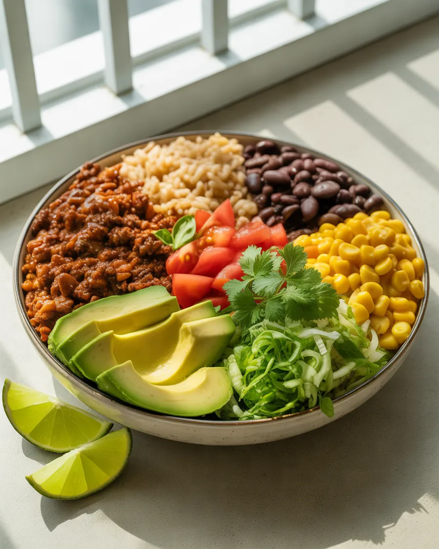 Lean-Beef-Burrito-Bowl-With-Brown-Rice