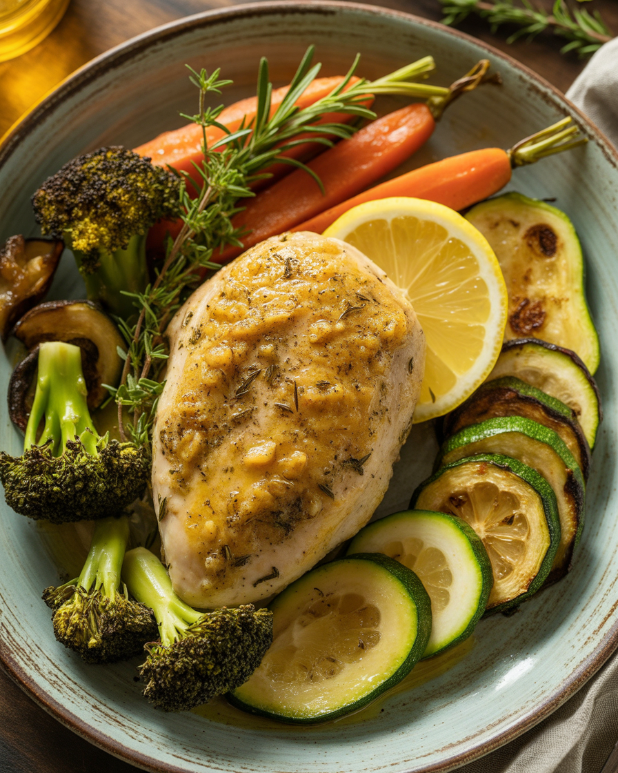 Lemon-Garlic-Chicken-With-Roasted-Vegetables