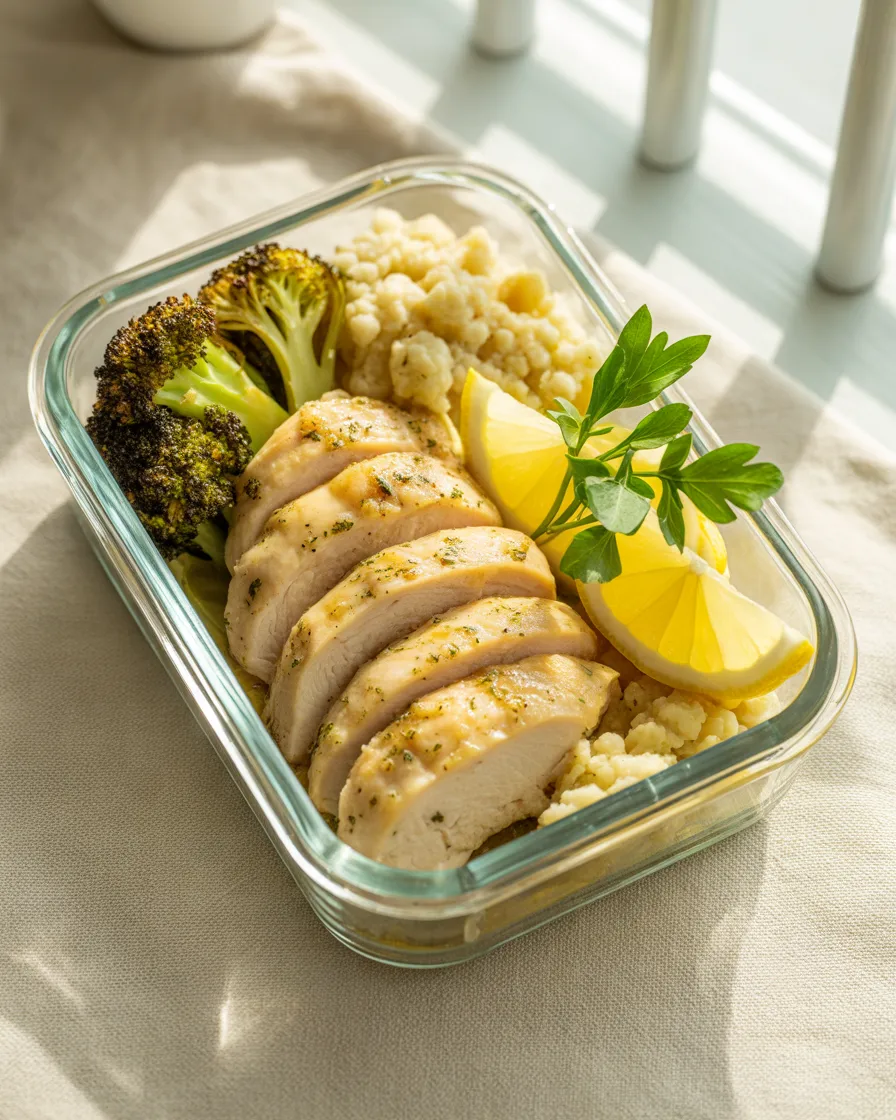 Lemon-Garlic-Chicken-with-Roasted-Broccoli-and-Cauliflower-Rice