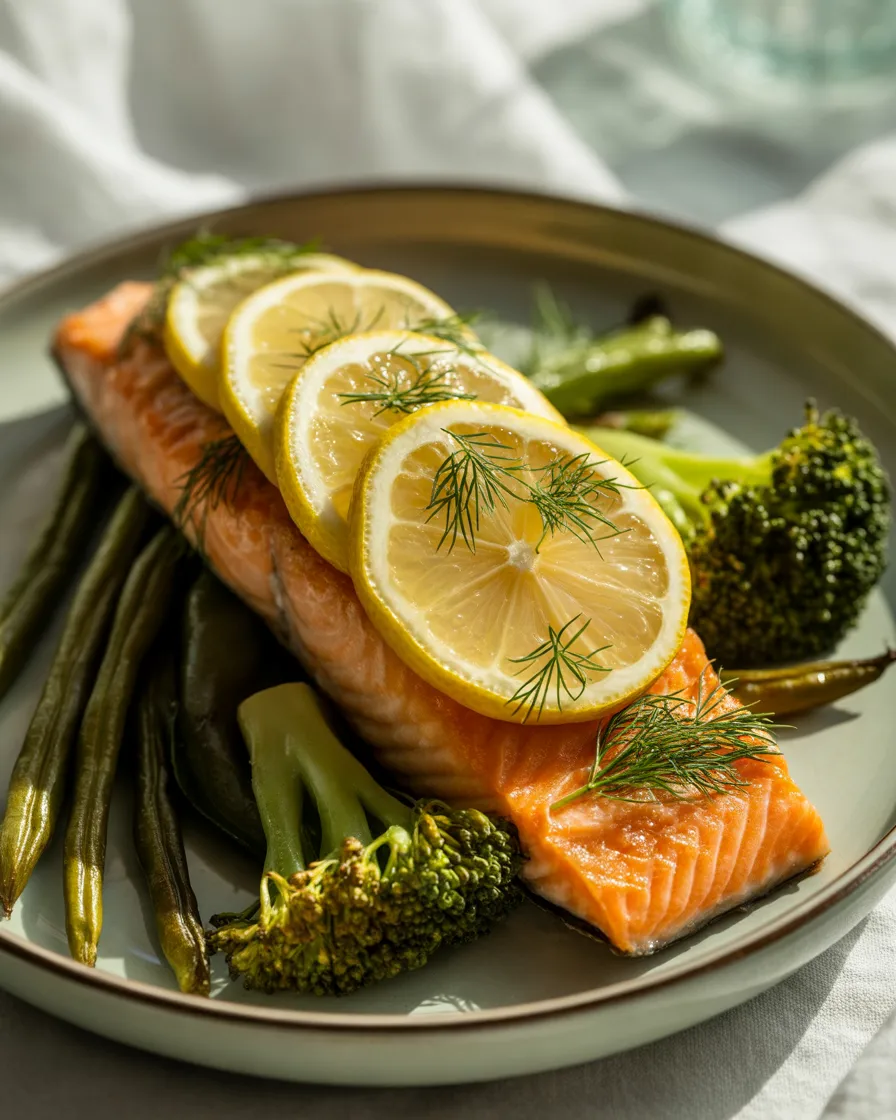 Lemon-and-Dill-Baked-Salmon-with-Green-Vegetables