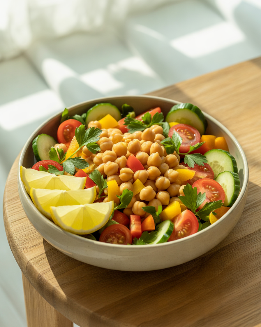 Mediterranean-Chickpea-Salad-Bowl-A-Fresh-High-Fiber-Low-Calorie-Recipe