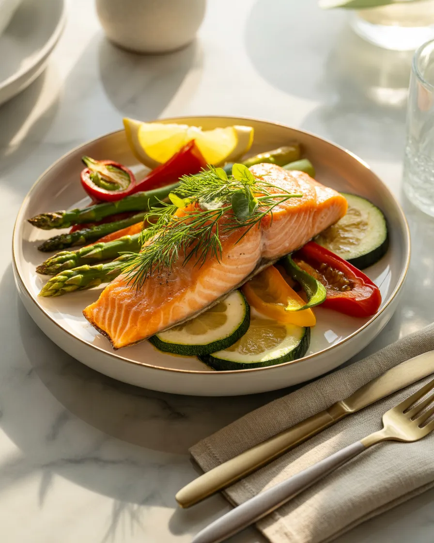 Mediterranean-Salmon-With-Roasted-Vegetables