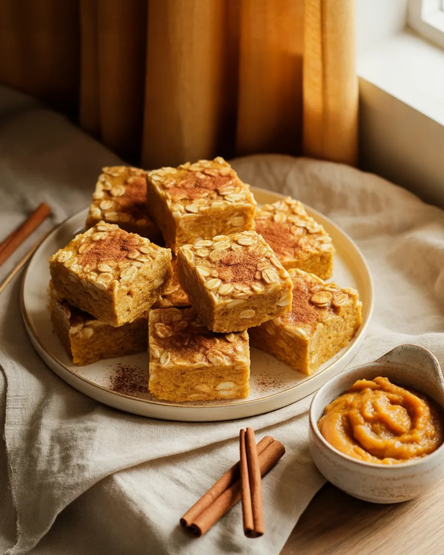 Pumpkin-Spice-Baked-Oatmeal-Squares