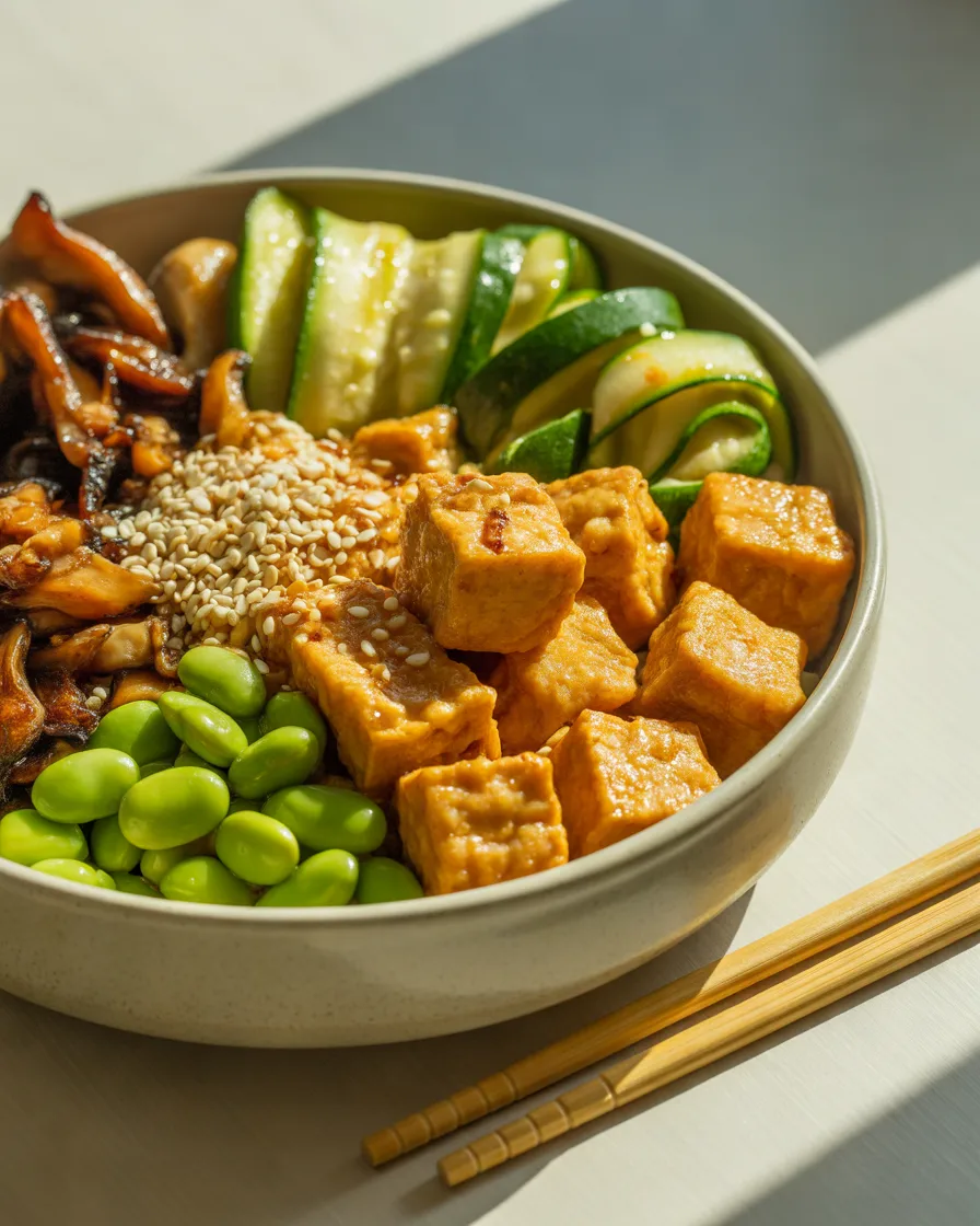 Sesame-Ginger-Tofu-and-Edamame-Bowls