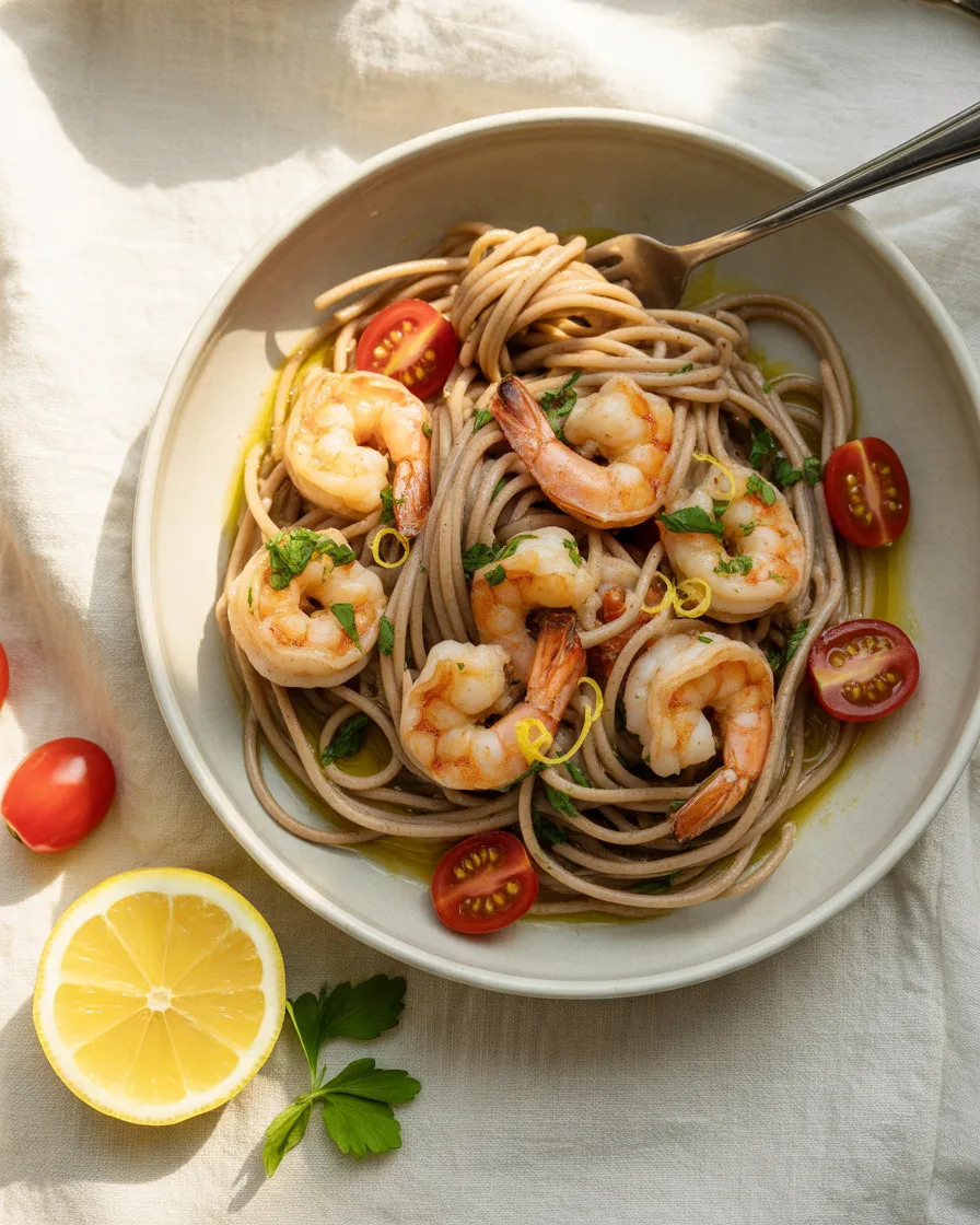 Shrimp-and-Whole-Wheat-Pasta-With-Garlic