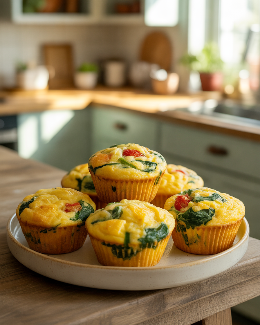 Spinach-and-Tomato-Egg-Muffins