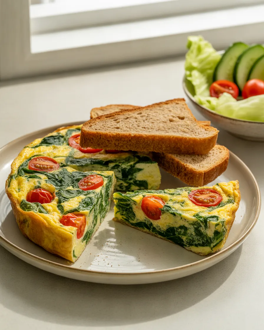 Spinach-and-Tomato-Frittata-with-Whole-Grain-Toast