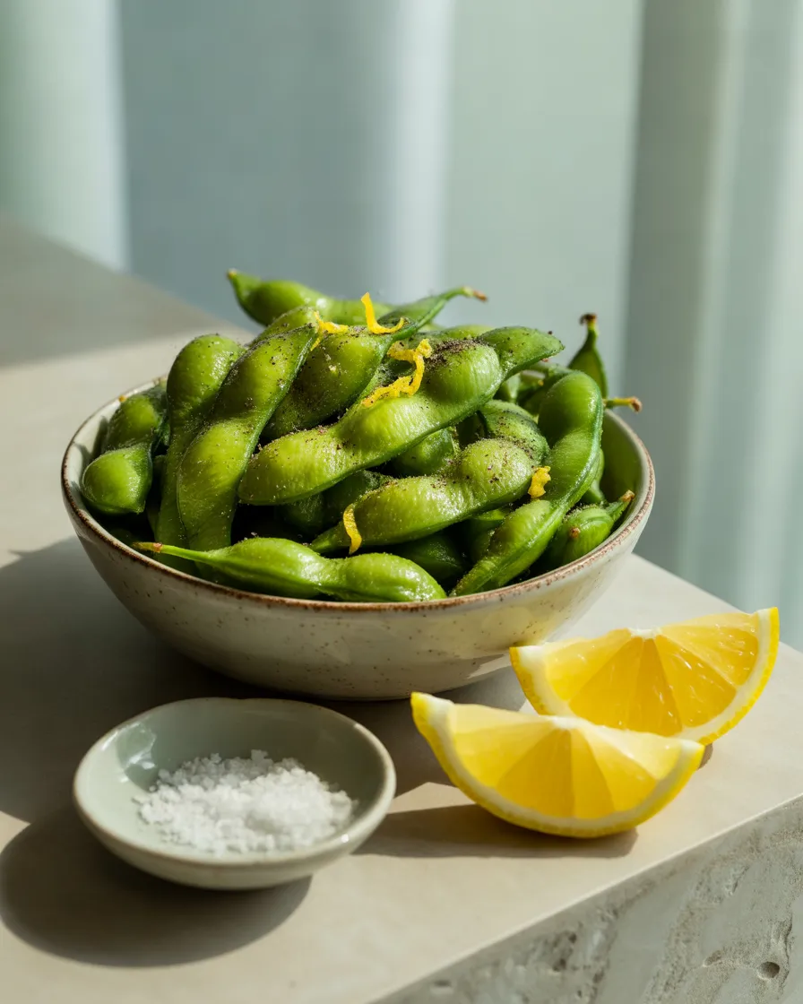 Steamed-Edamame-With-Lemon-and-Sea-Salt