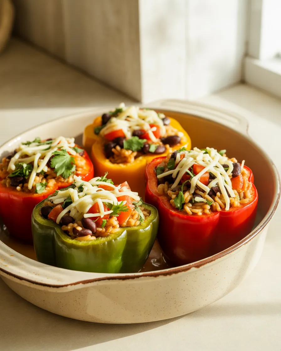Stuffed-Bell-Peppers-with-Brown-Rice-and-Black-Beans