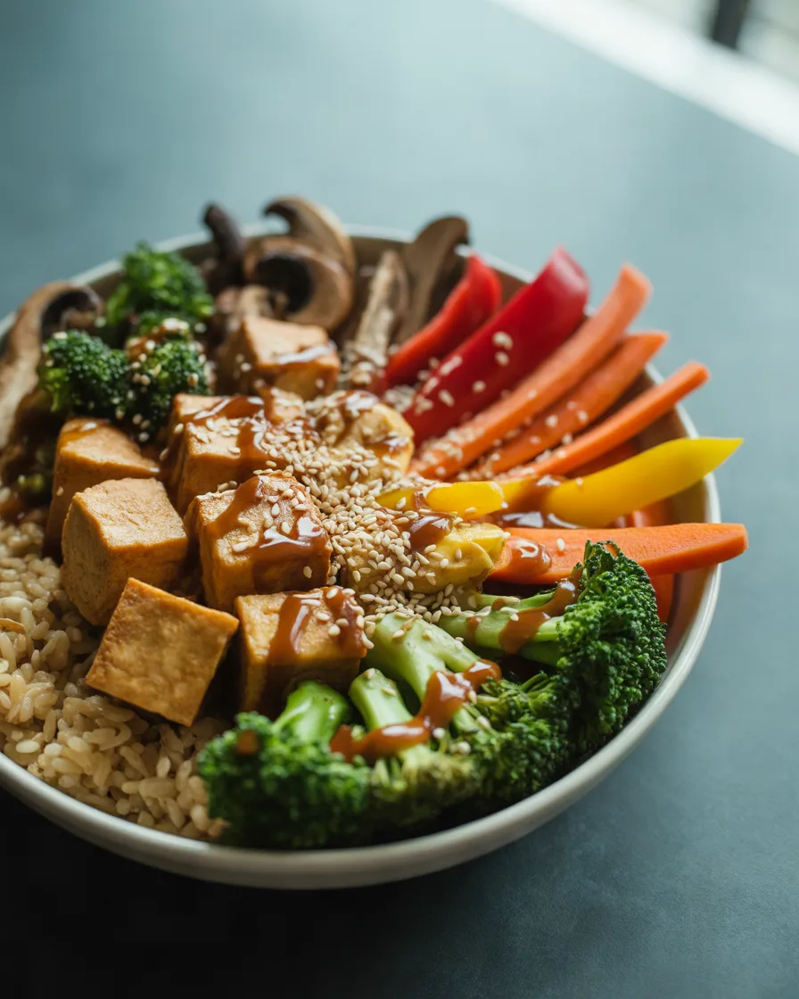 Tofu-and-Vegetable-Protein-Stir-Fry-Bowl