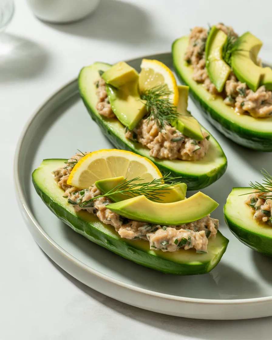 Tuna-and-Avocado-Cucumber-Boats-A-Refreshing-Low-Calorie-High-Protein-Meal