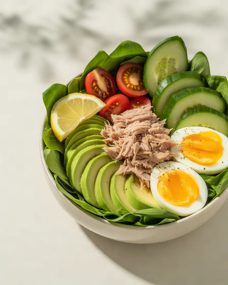 Tuna-and-Avocado-High-Protein-Salad-Bowl