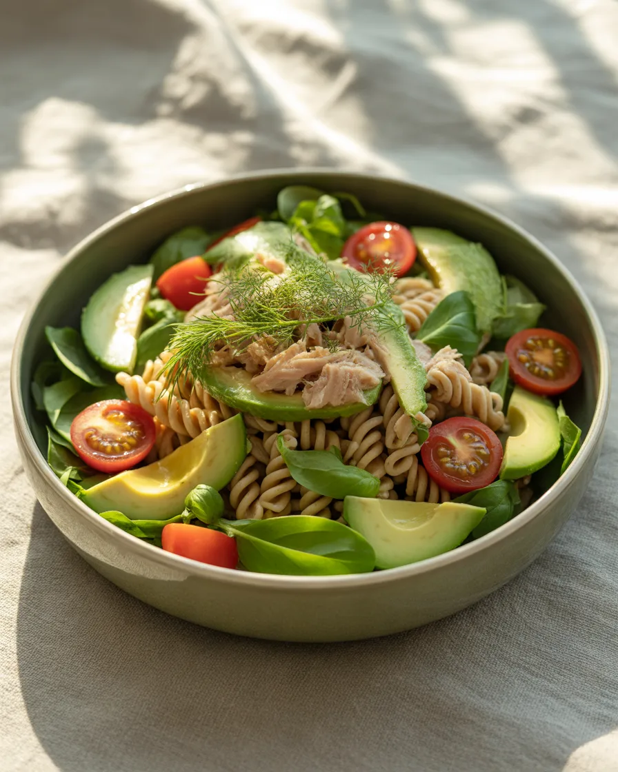 Tuna-and-Avocado-Whole-Grain-Pasta-Salad