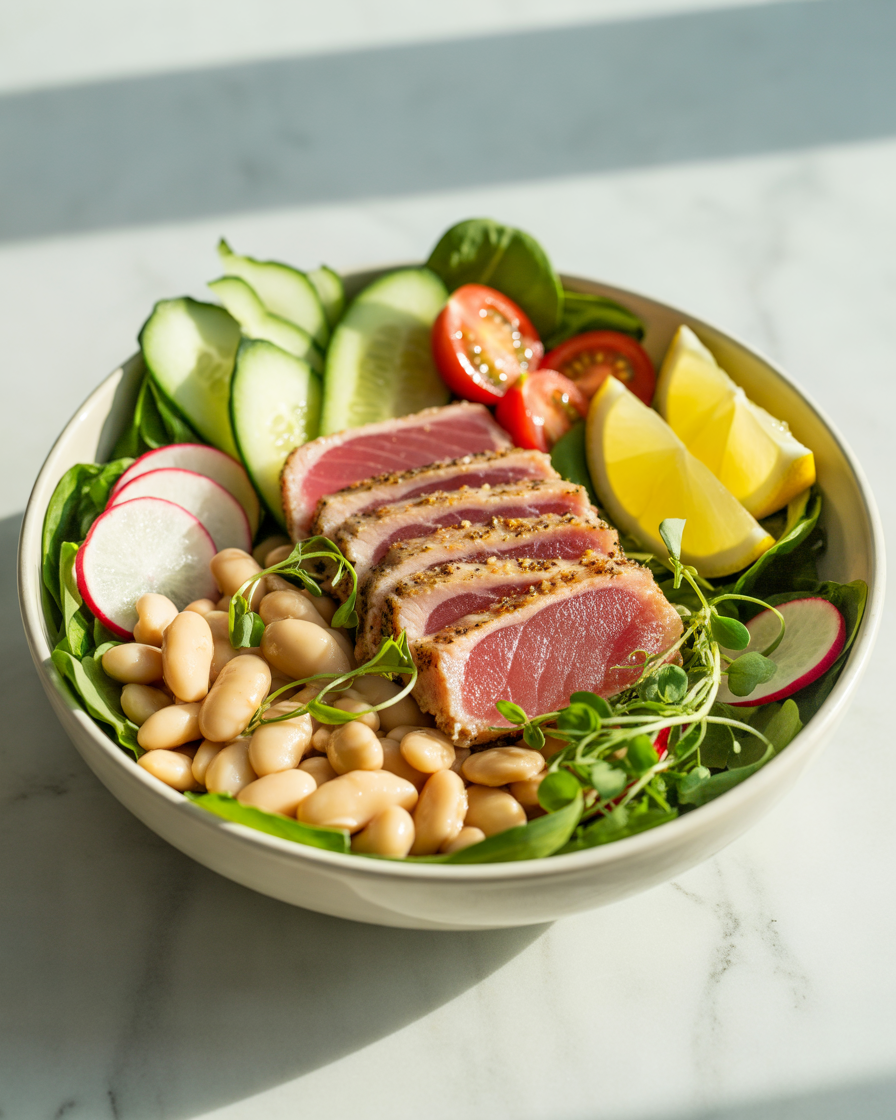 Tuna-and-Bean-Protein-Salad-for-a-Convenient-Lunch