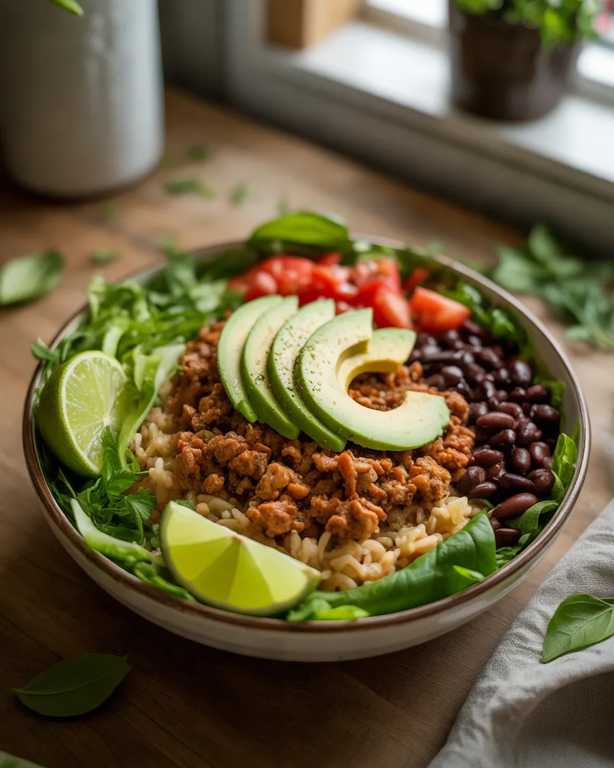 Turkey-Taco-Bowls-with-Brown-Rice-and-Black-Beans