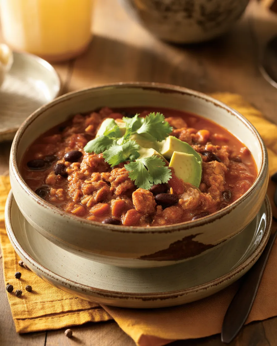Turkey-and-Black-Bean-Homemade-Chili