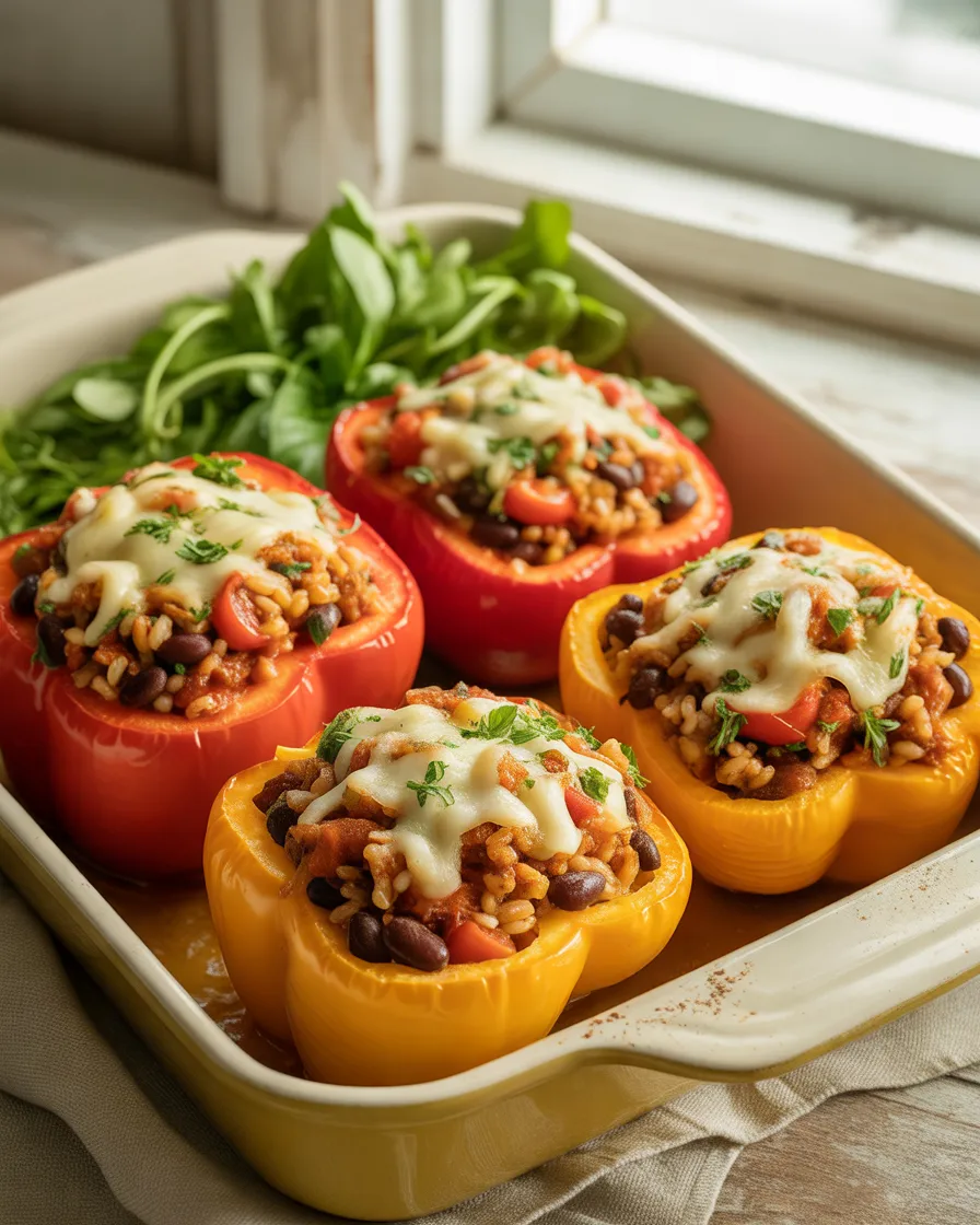Turkey-and-Black-Bean-Stuffed-Bell-Peppers
