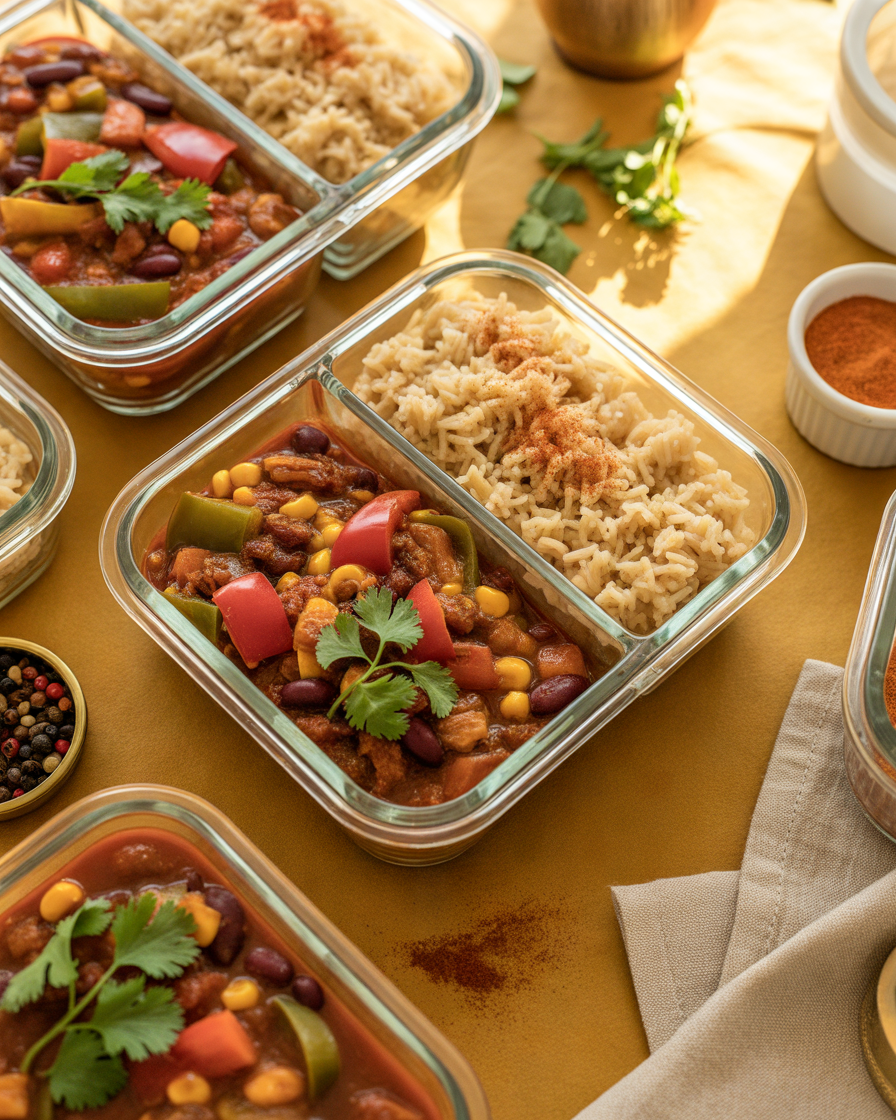 Turkey-or-Bean-Chili-Meal-Prep-for-Busy-Weekdays