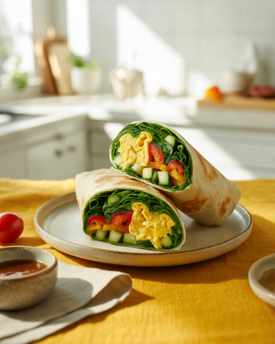 Vegetable-Egg-Breakfast-Wrap