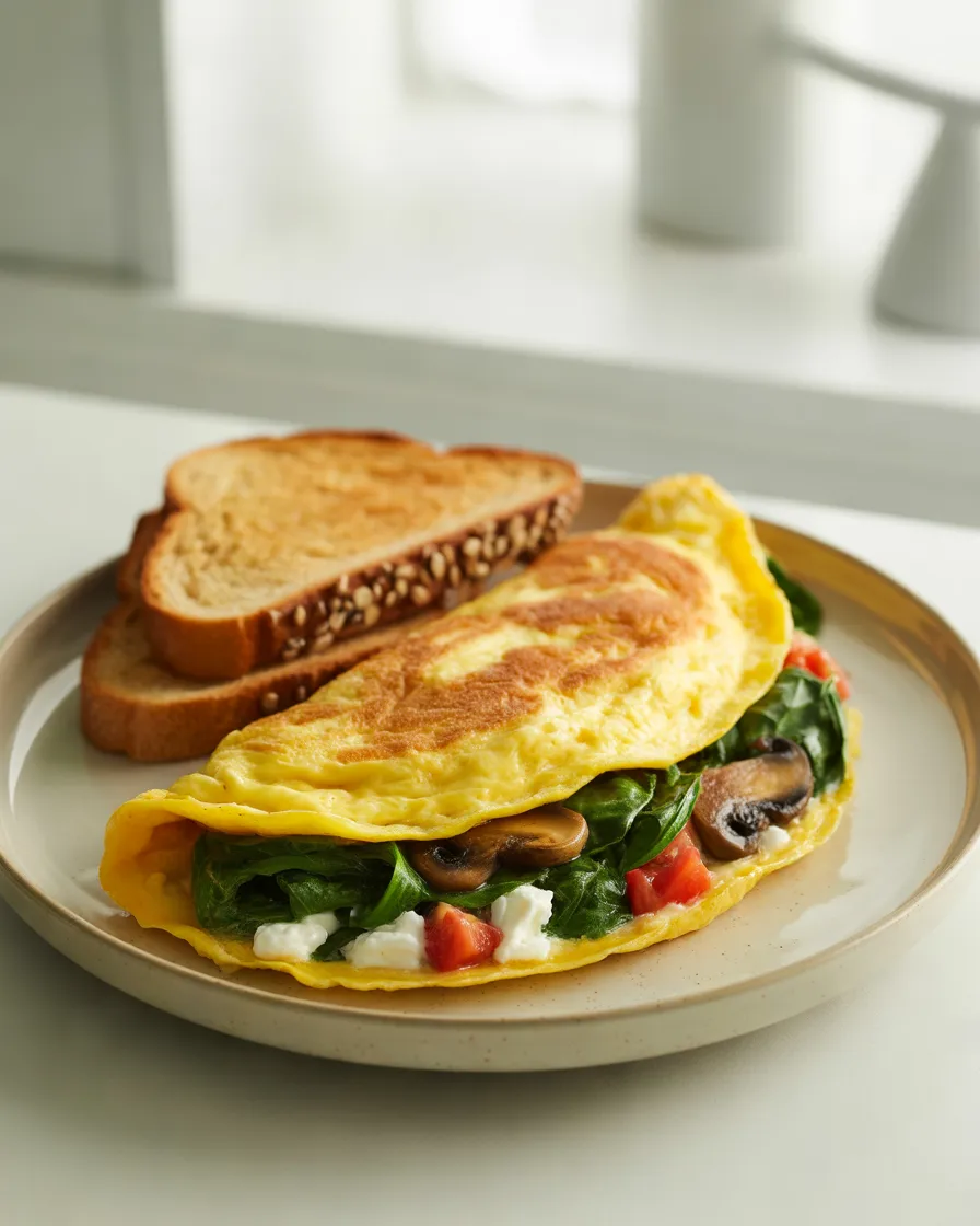 Vegetable-Omelet-With-Eggs-and-Cottage-Cheese